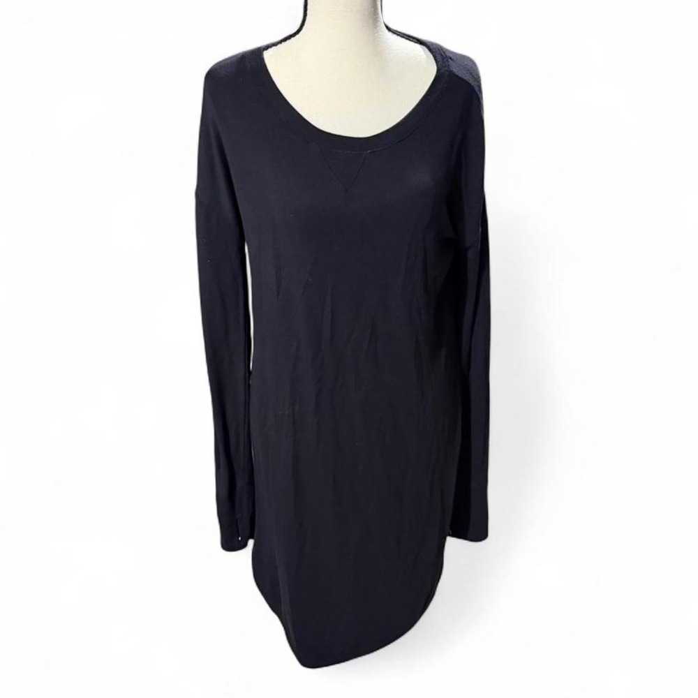Athleta Black Long Sleeve Modal Dress – S‎ Tall Soft Stretch Lounge Dress